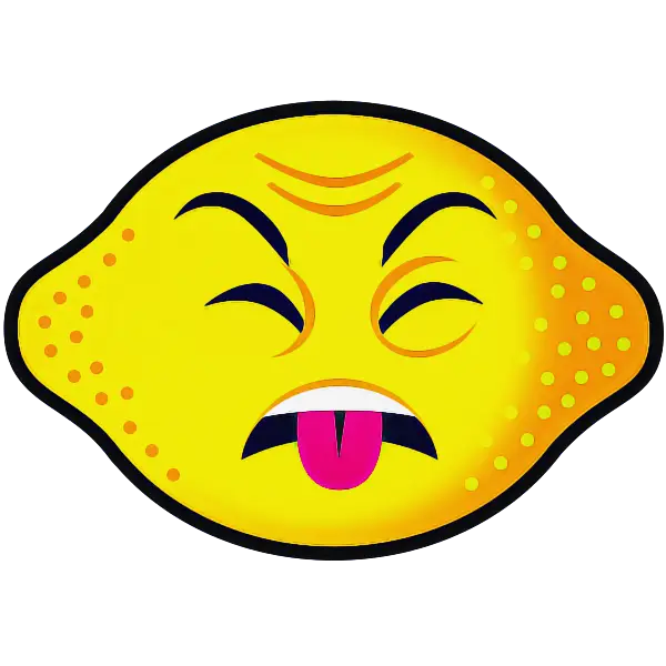 Sour Lemon Face Emoji