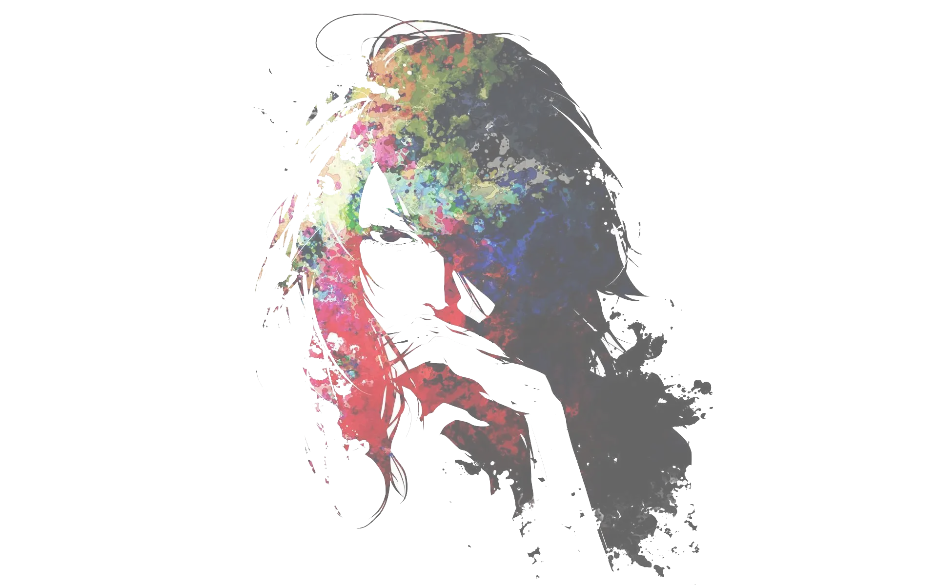Abstract Colorful Woman Silhouette