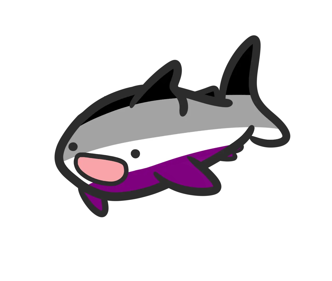Dolphin Cartoon with Flag-Themed Design