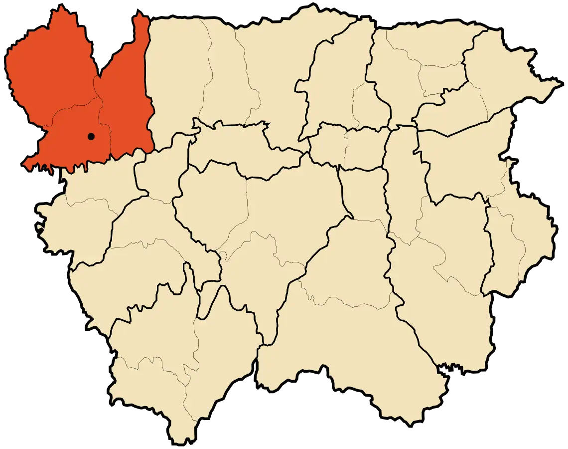 Highlighted Region on Administrative Map