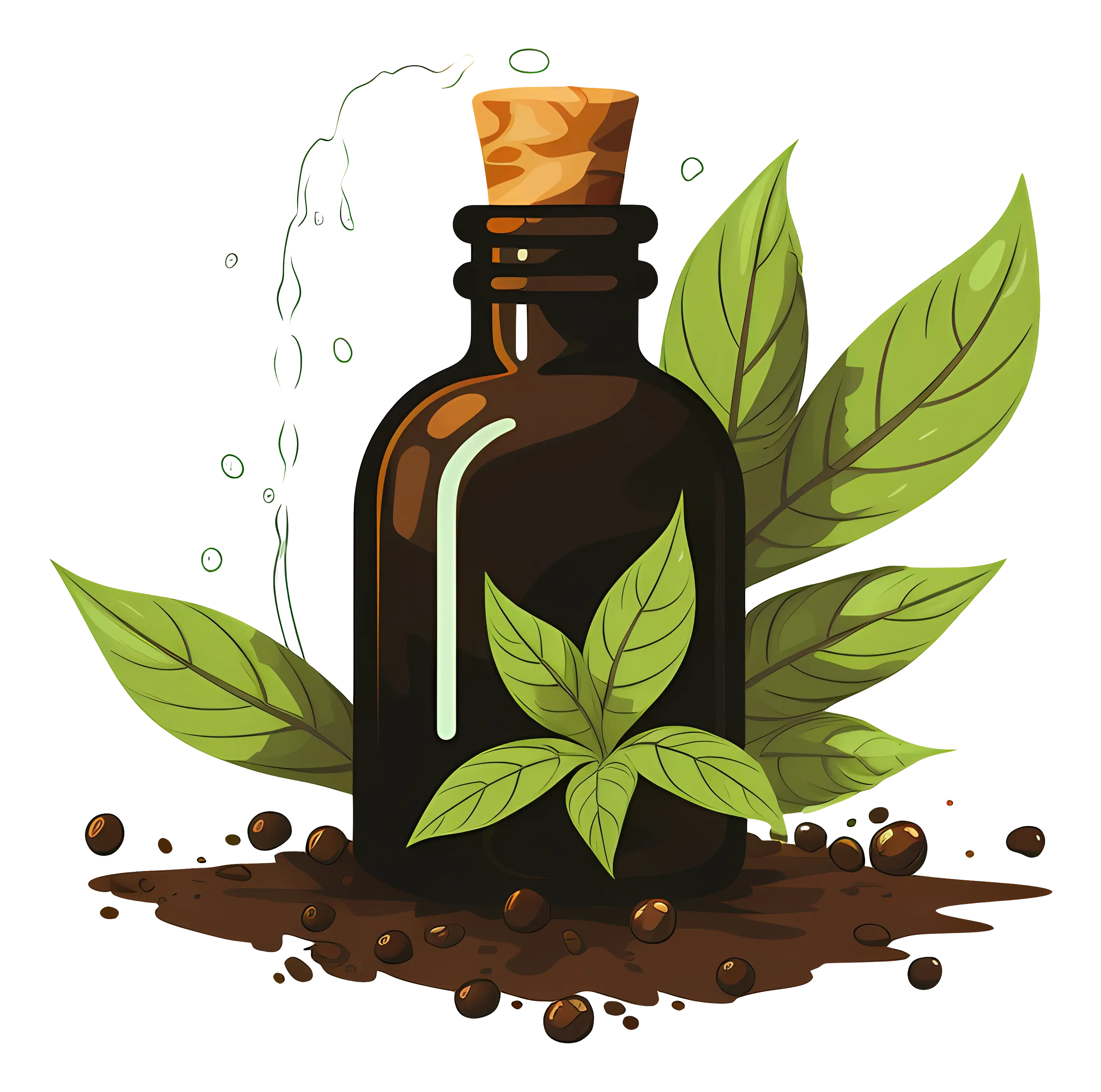 Herbal Essential Oil Bottle
