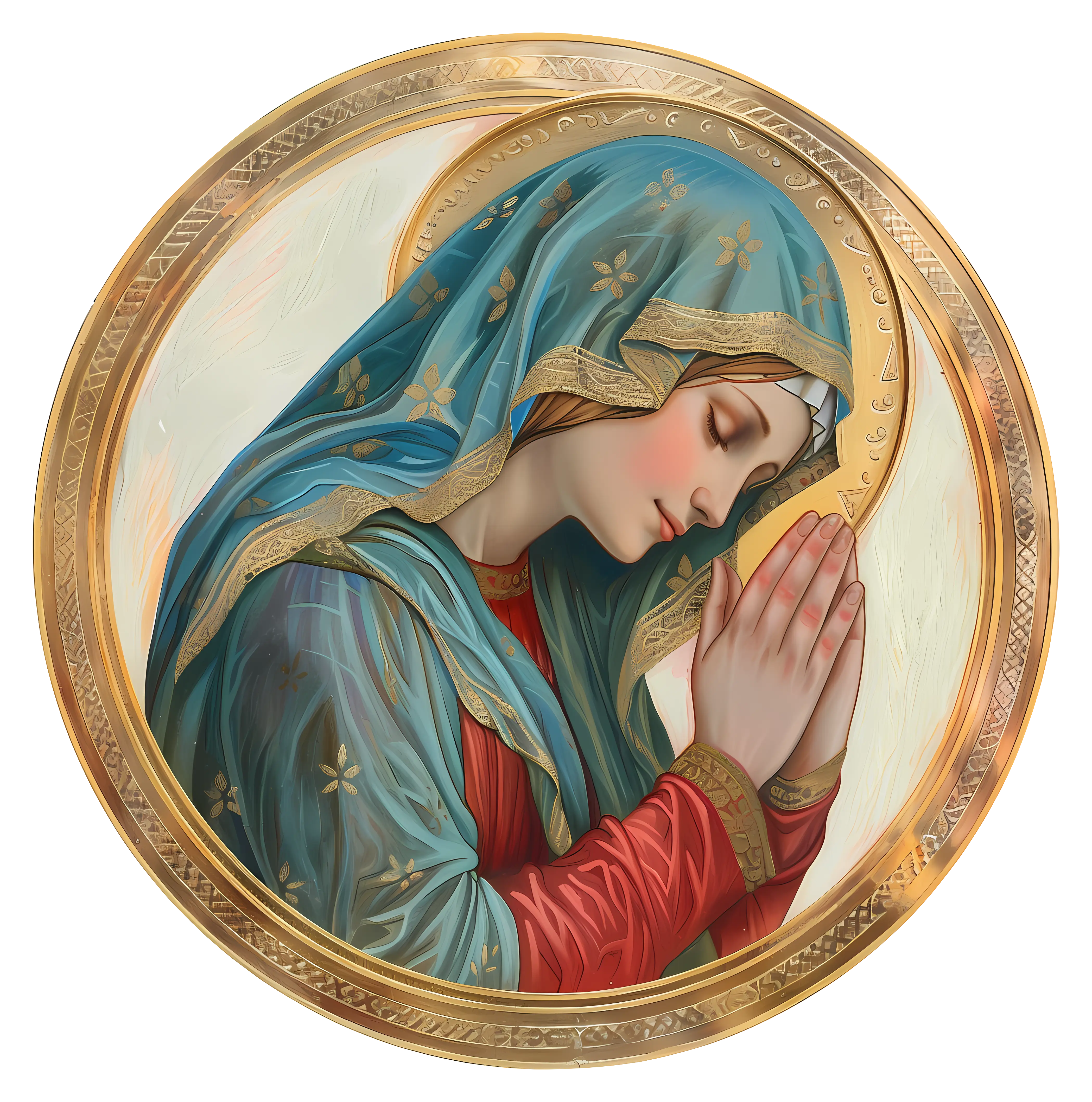 Praying Woman Illustration