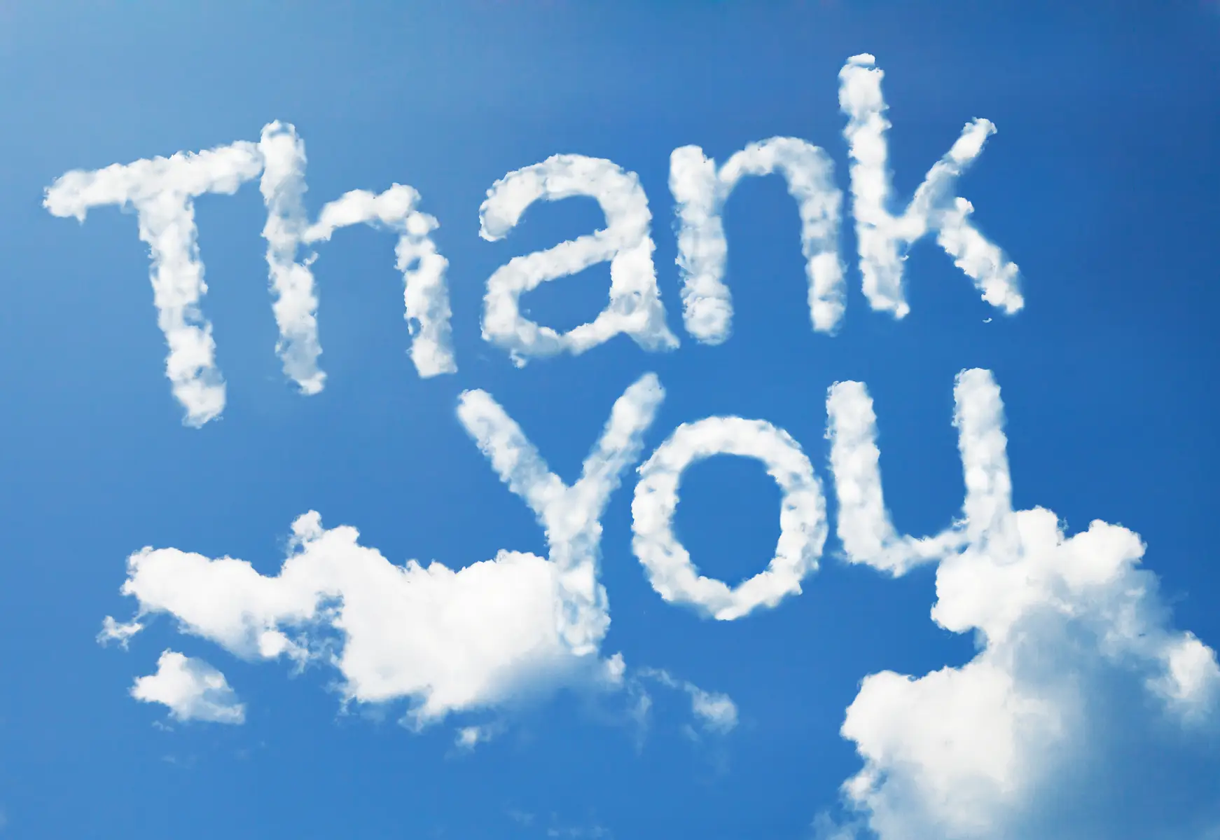 Thank You Written in Clouds