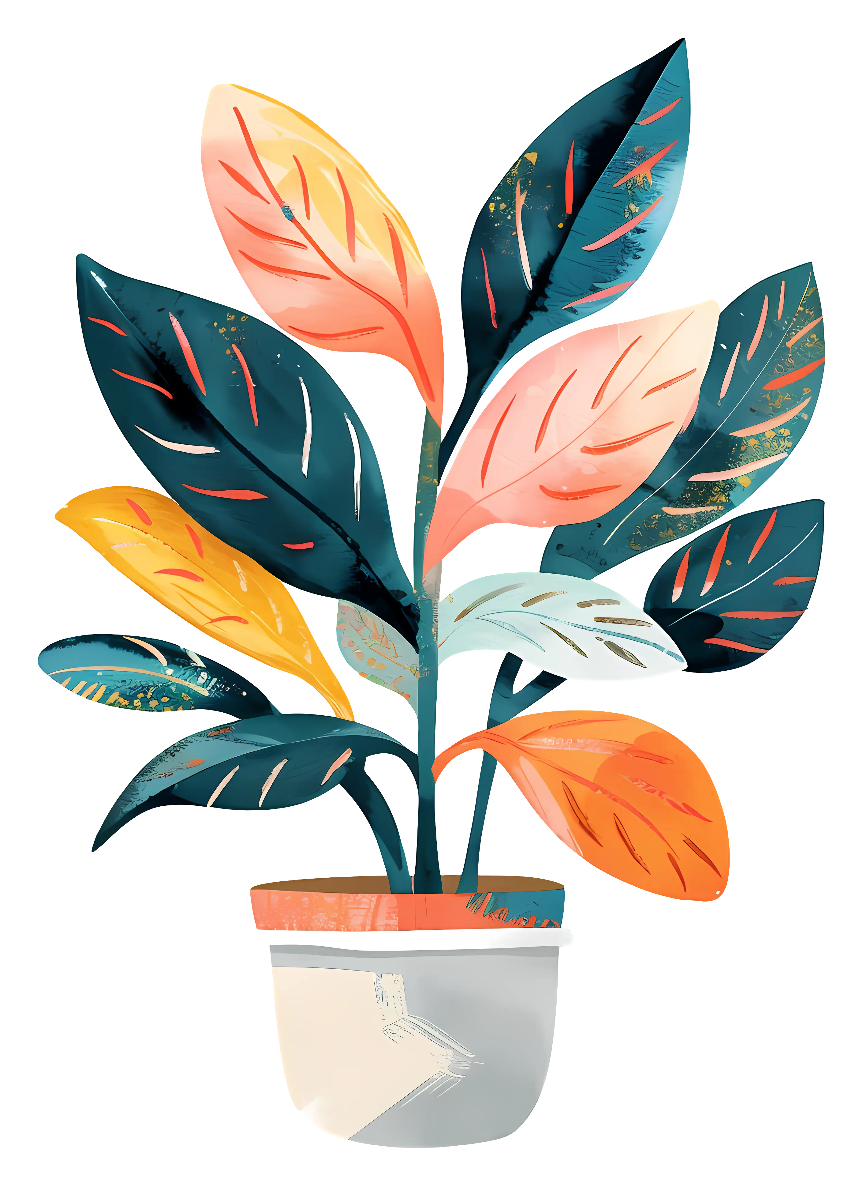 Potted Plant Illustration