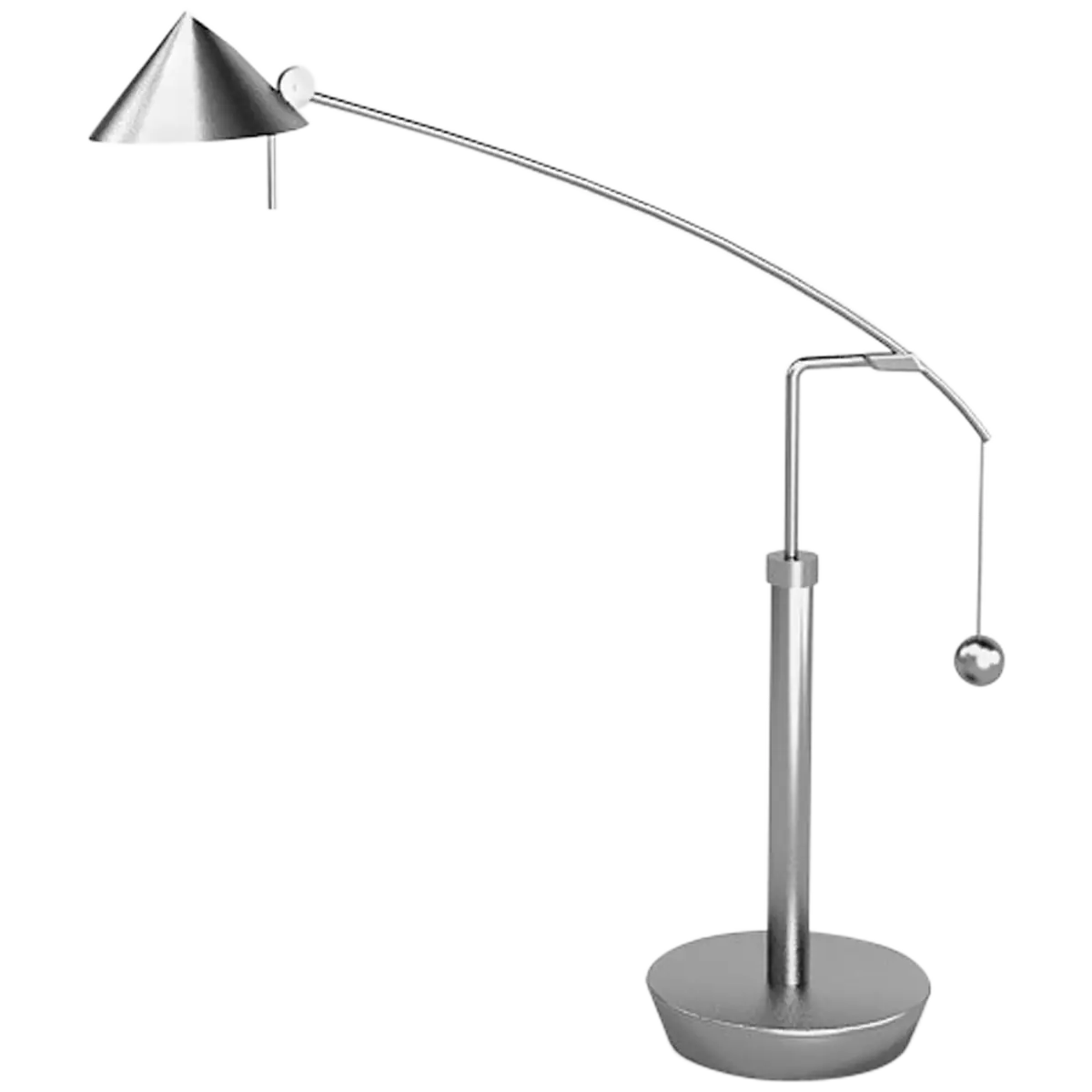 Minimalistic Silver Desk Lamp for Workspace