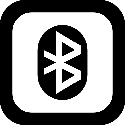 Black and White Bluetooth Logo