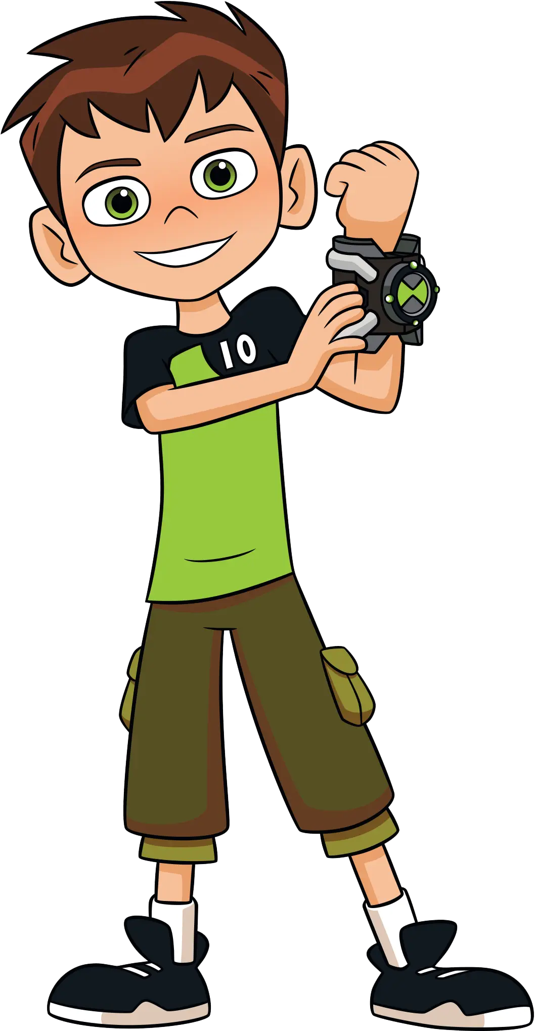 Cartoon Boy with Futuristic Gadget