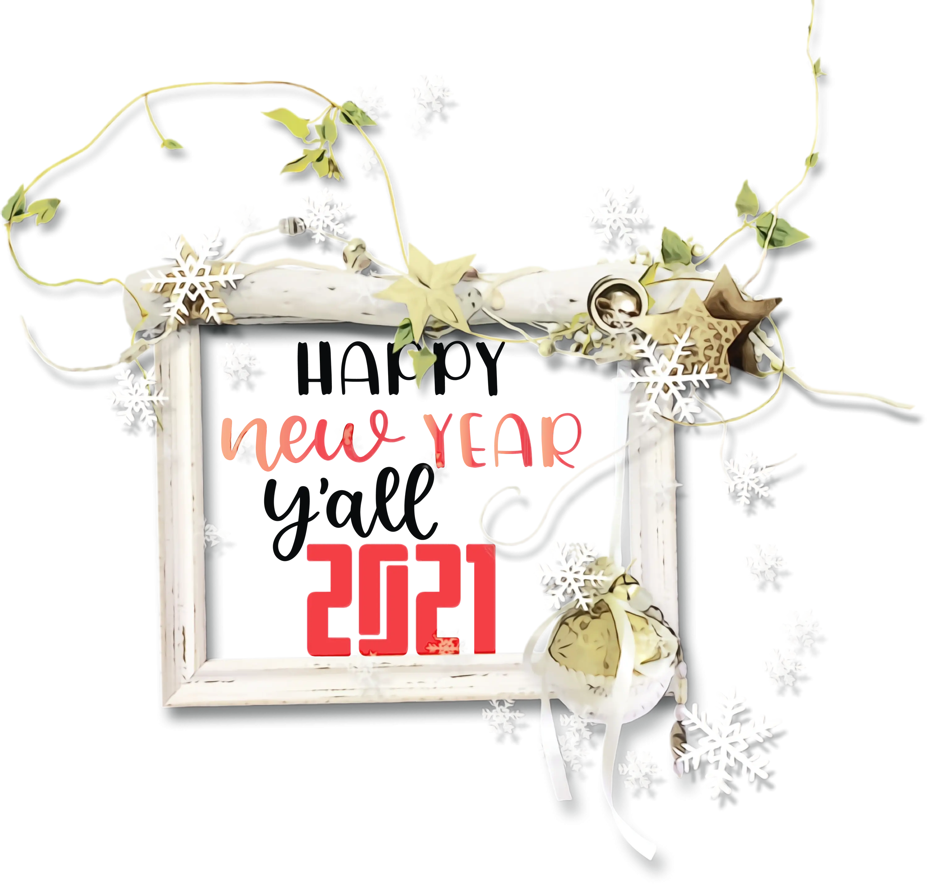 Happy New Year 2021 Decoration Frame