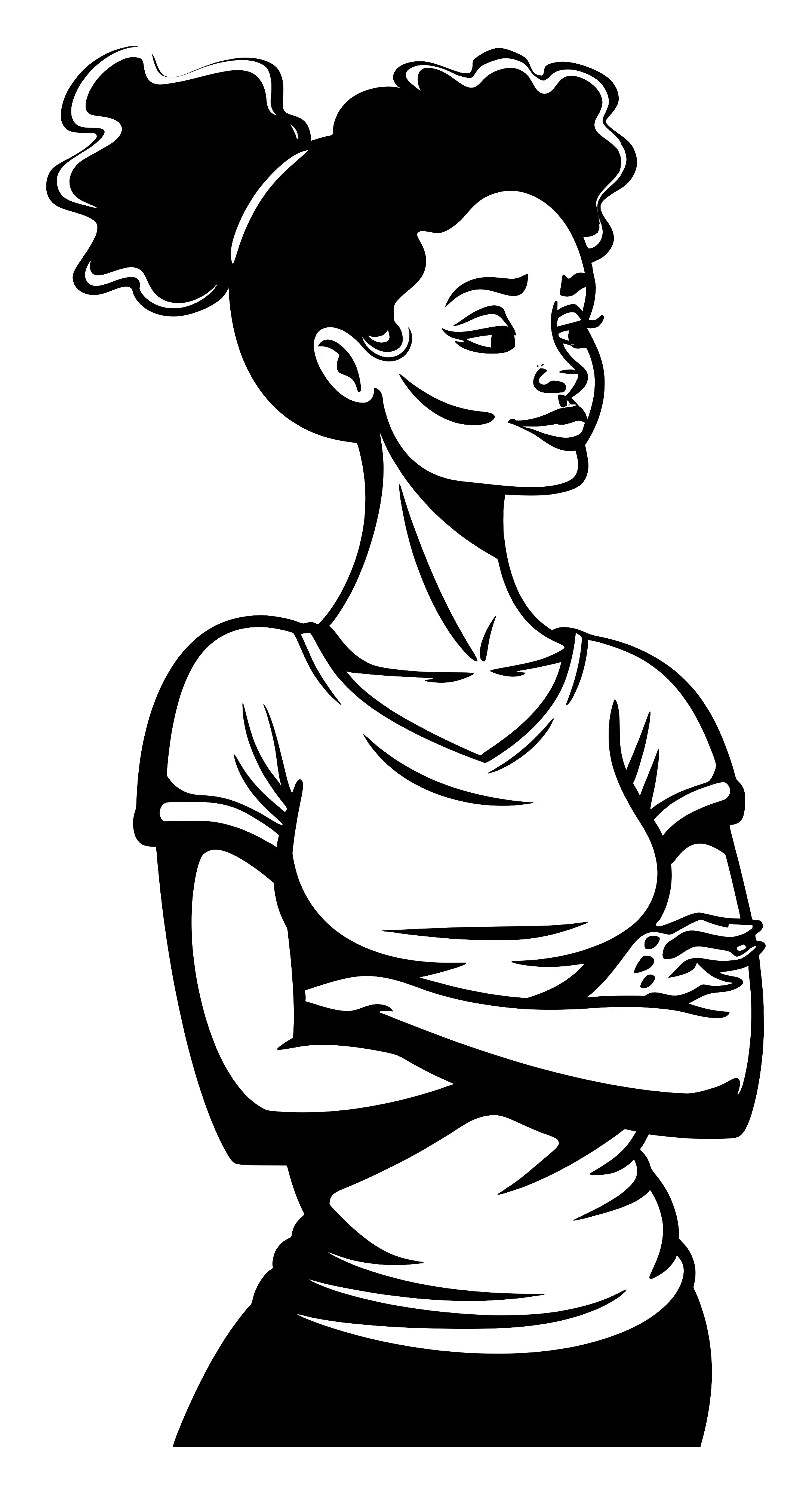 Confident Woman Cartoon