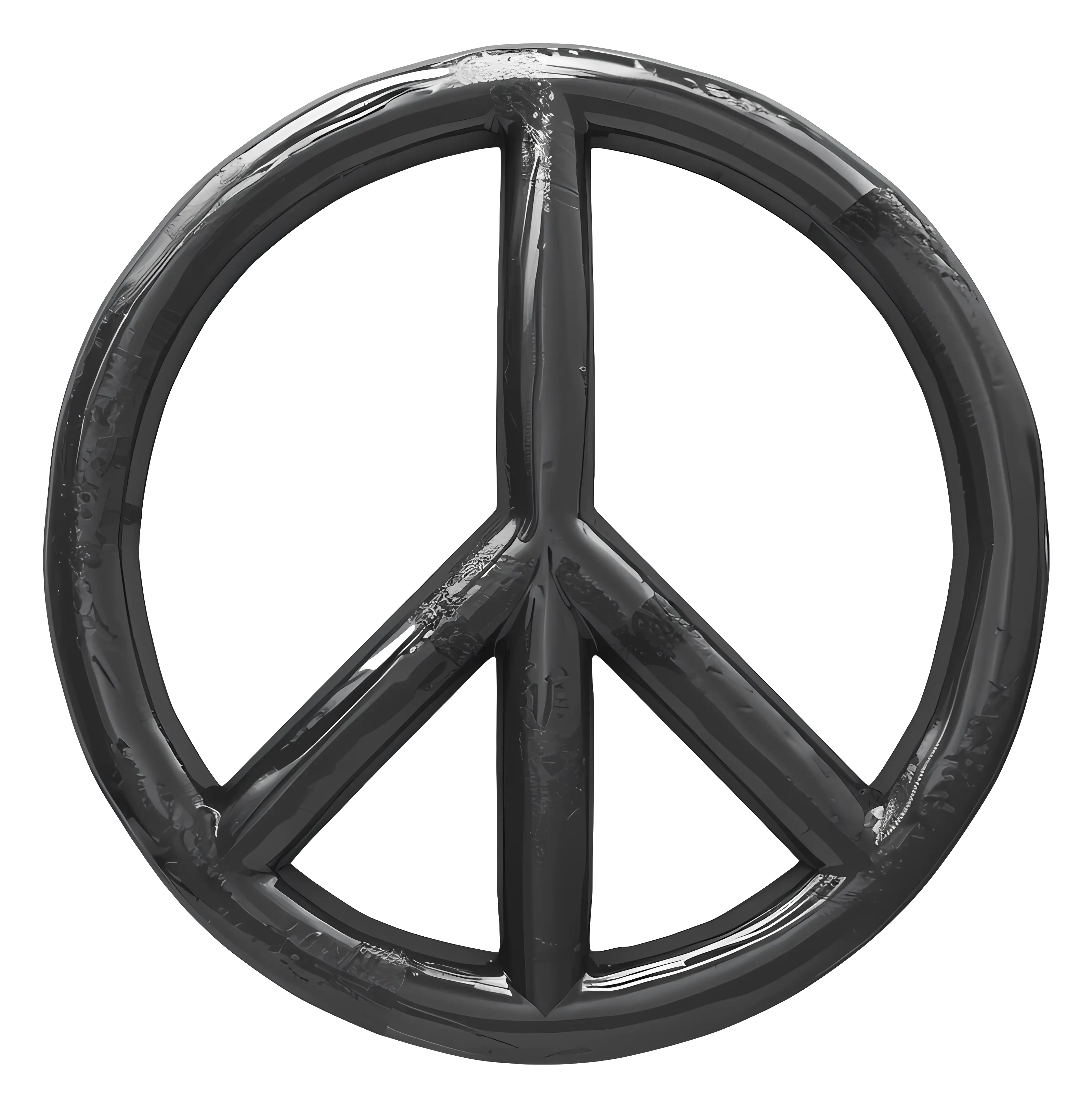 Classic Black Peace Symbol Design
