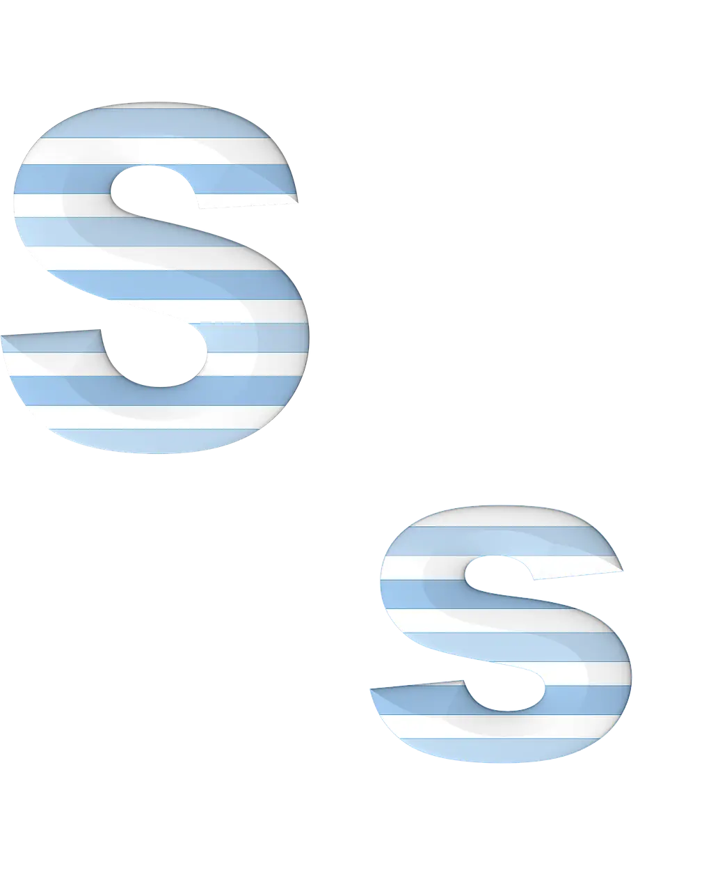 Striped S Letter