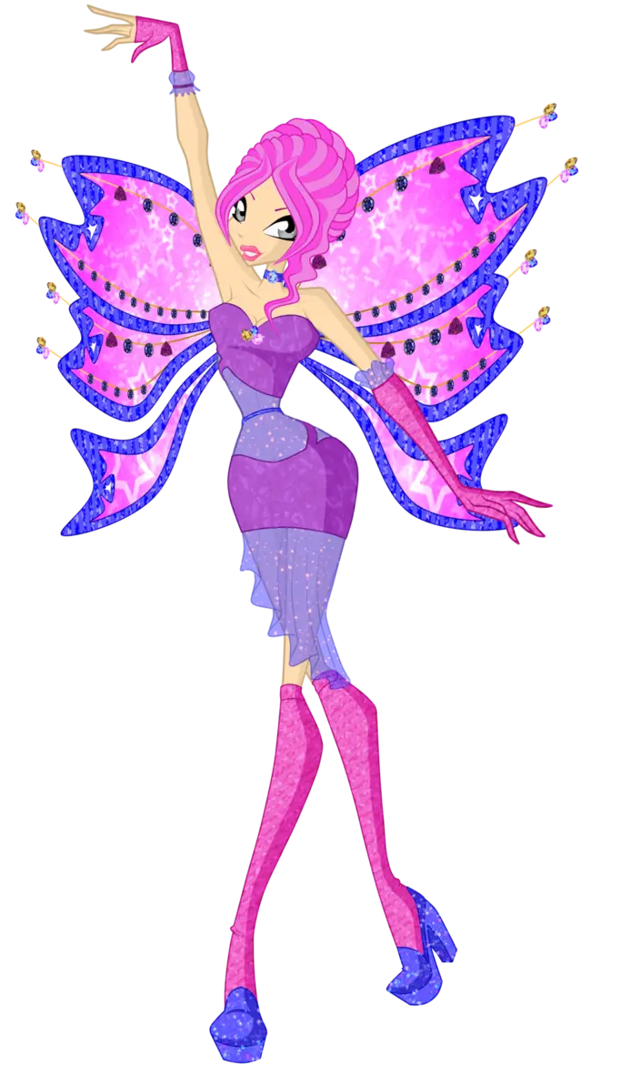 Colorful Cartoon Fairy with Wings