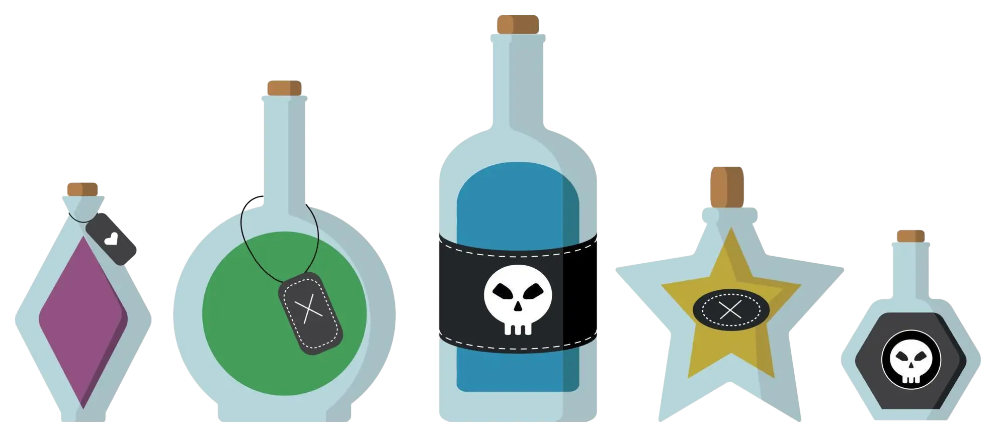 Mystical Potion Bottles for Halloween