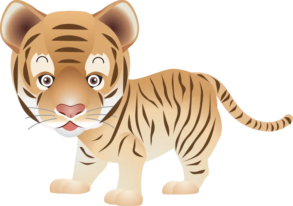 Cute Tiger Cub Cartoon