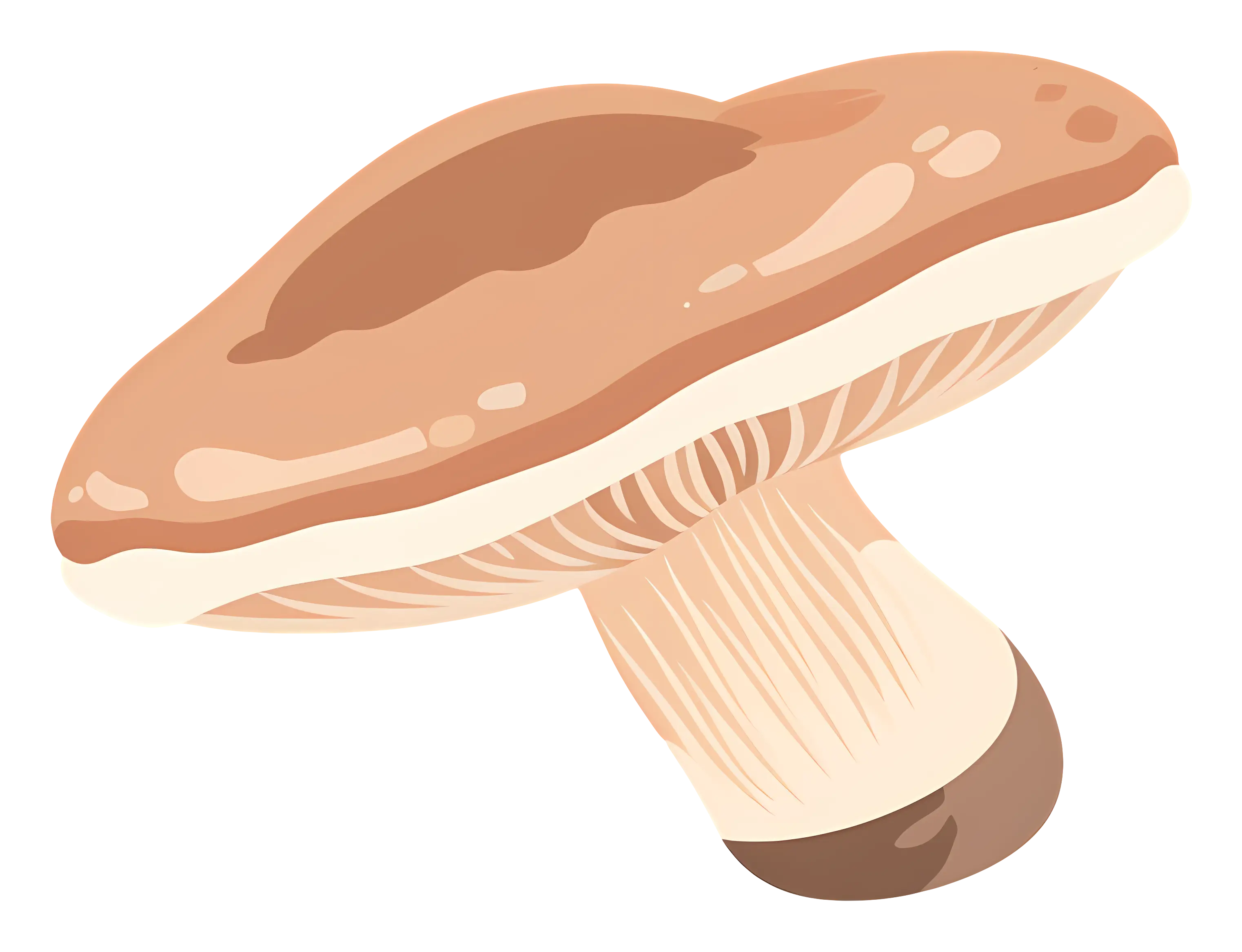 Realistic Brown Mushroom Illustration