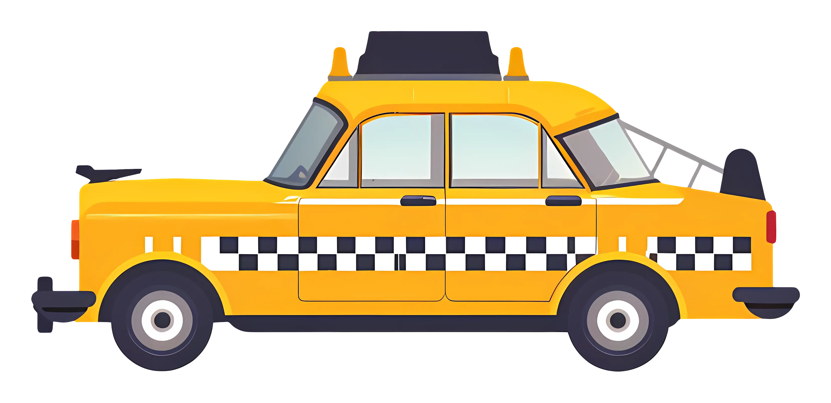 Classic Yellow Taxi Cab Illustration