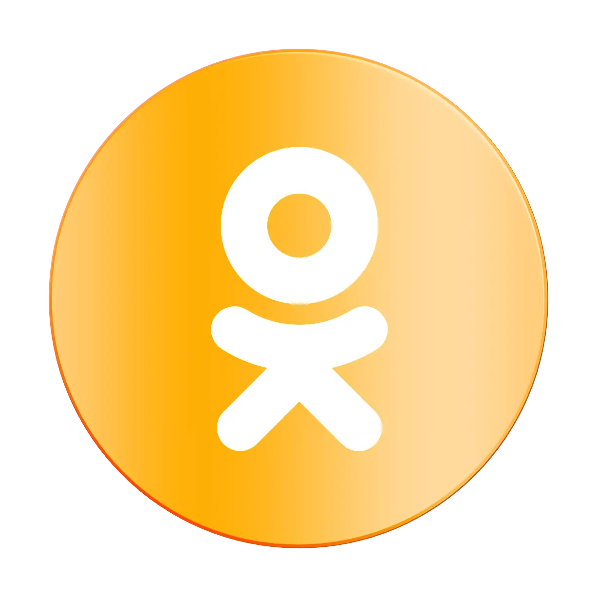Orange Circle with OK Symbol Design