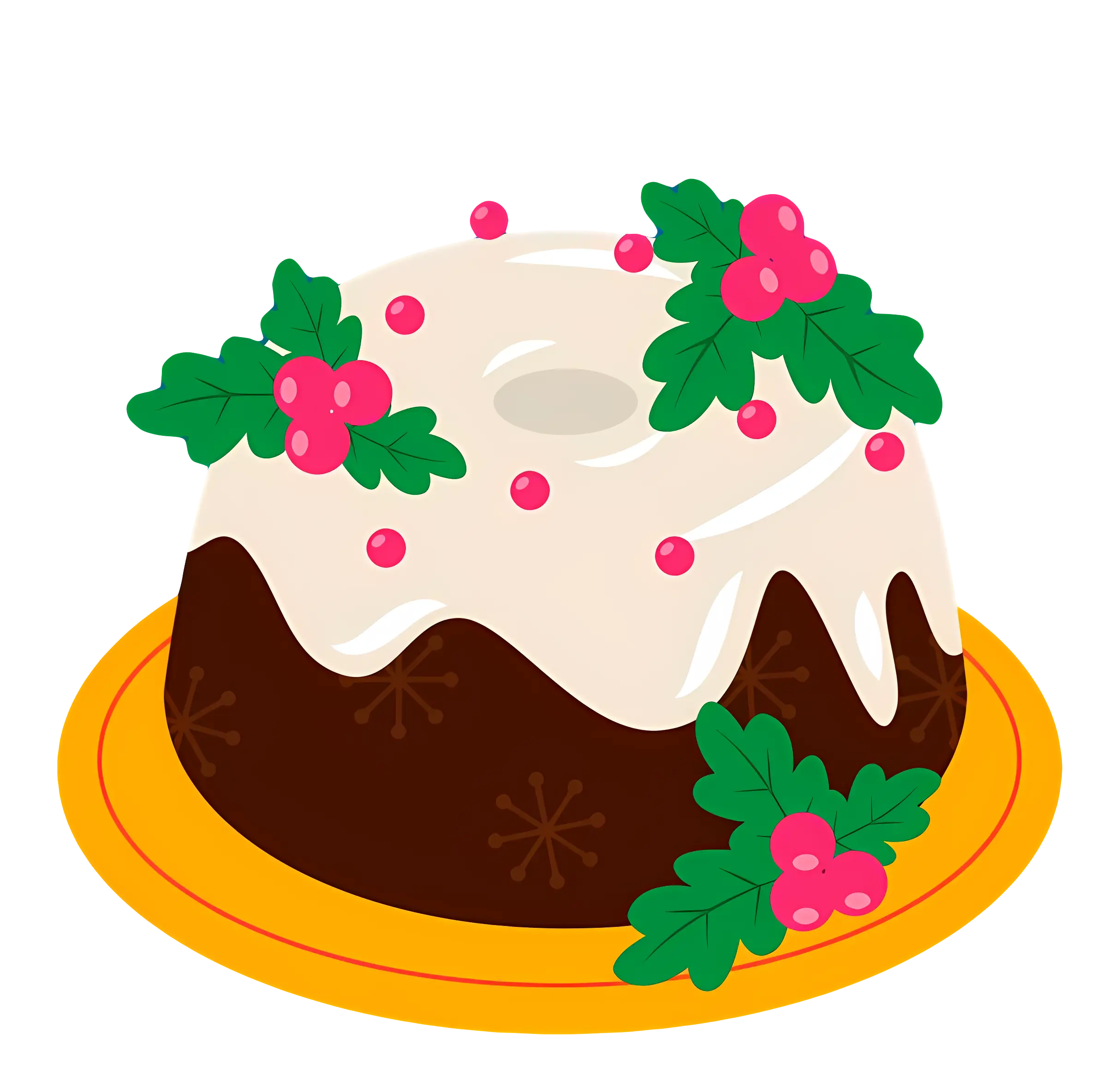 Christmas Pudding with White Icing