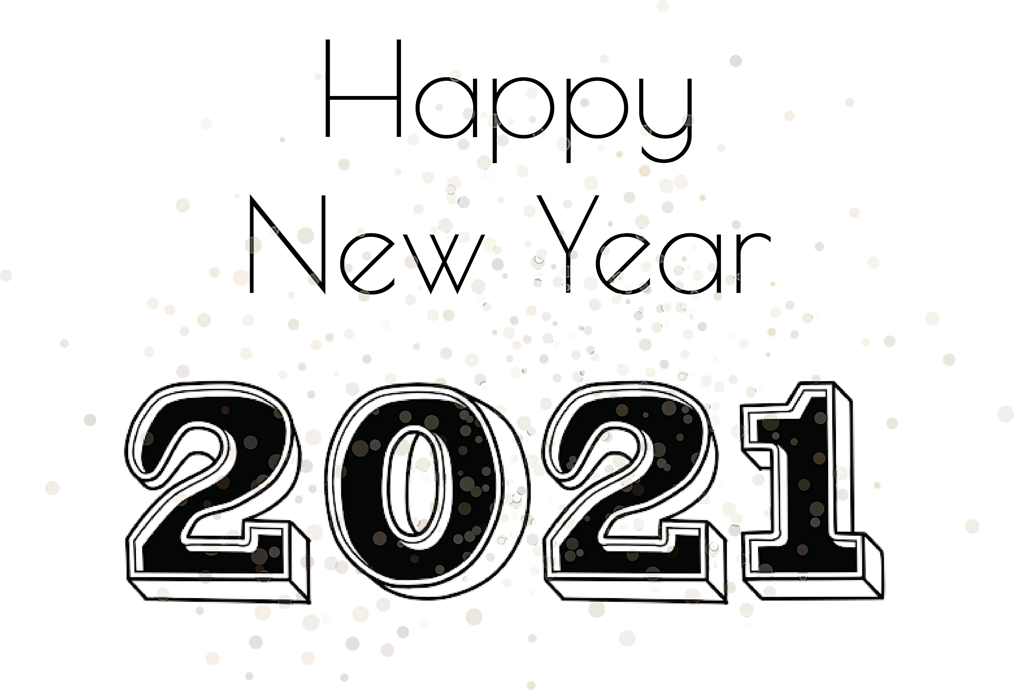Happy New Year 2021 Sparkling Text