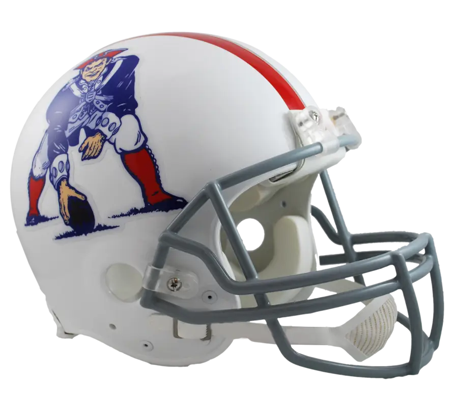 White Football Helmet with Team Logo Graphics