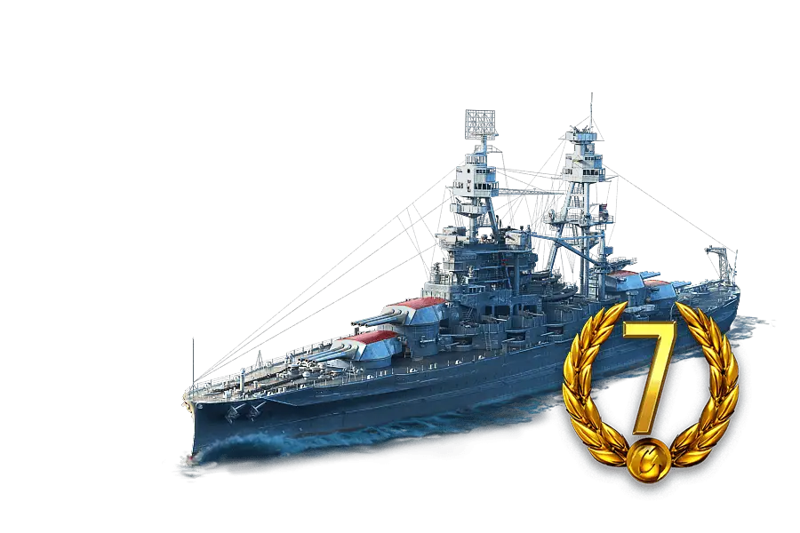 Battleship with Decorative Laurel Wreath