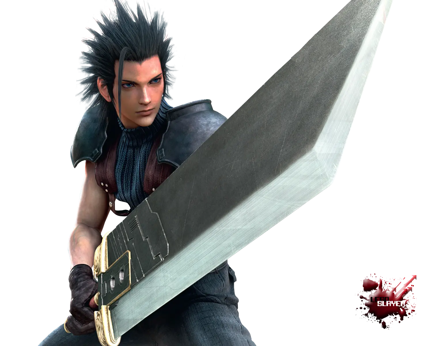 Character with Large Sword and Black Hair