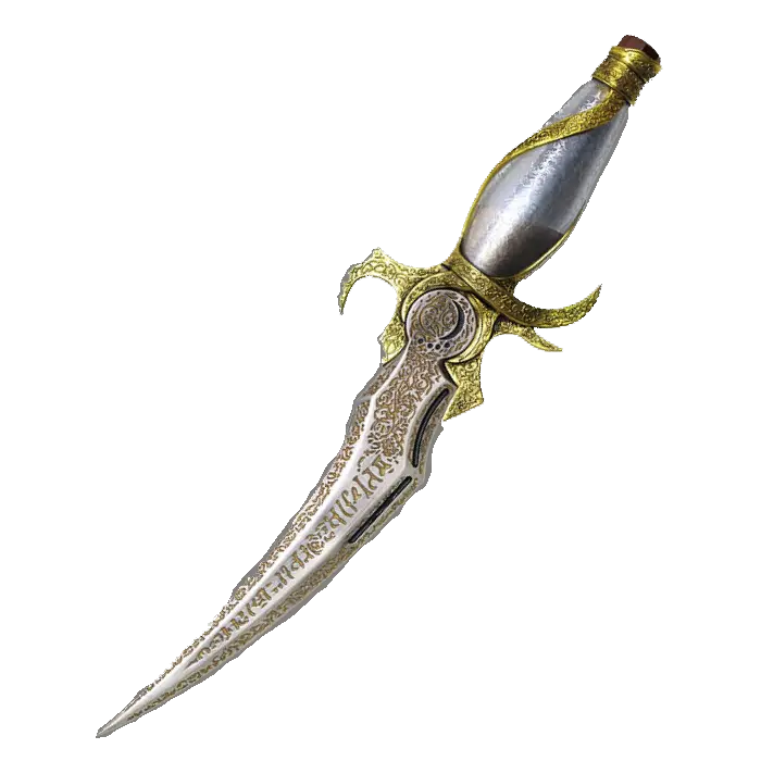 Ornate Dagger with Curved Blade