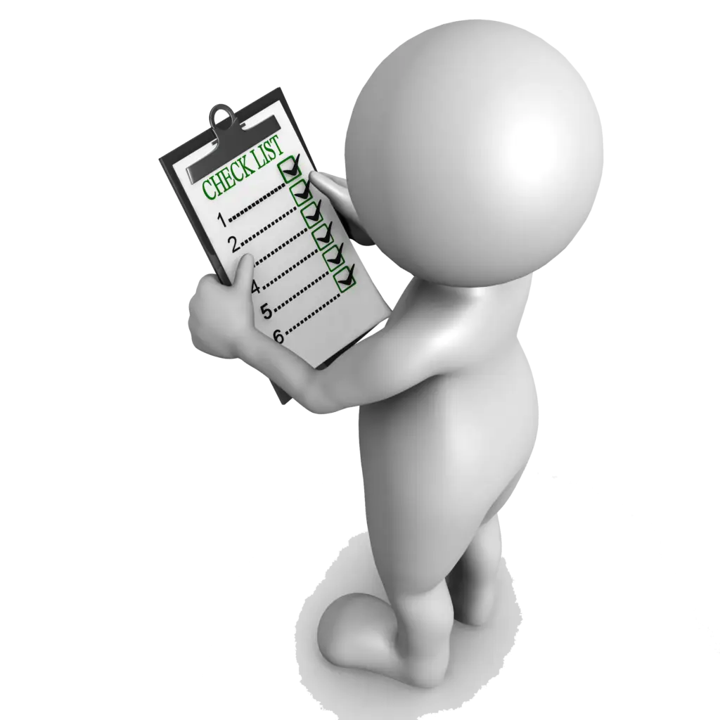 3D Figure Holding a Checklist