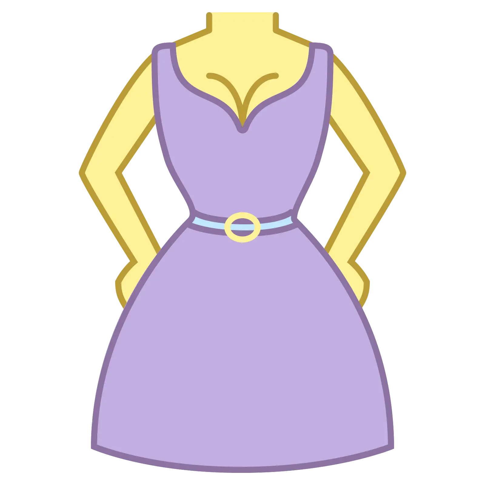 Stylish Purple Dress Illustration