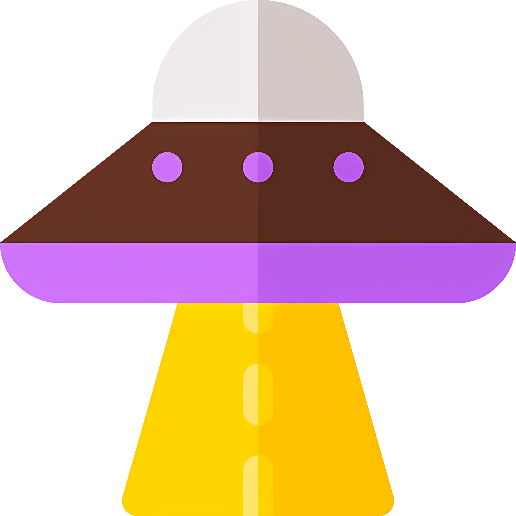 UFO with Beam of Light