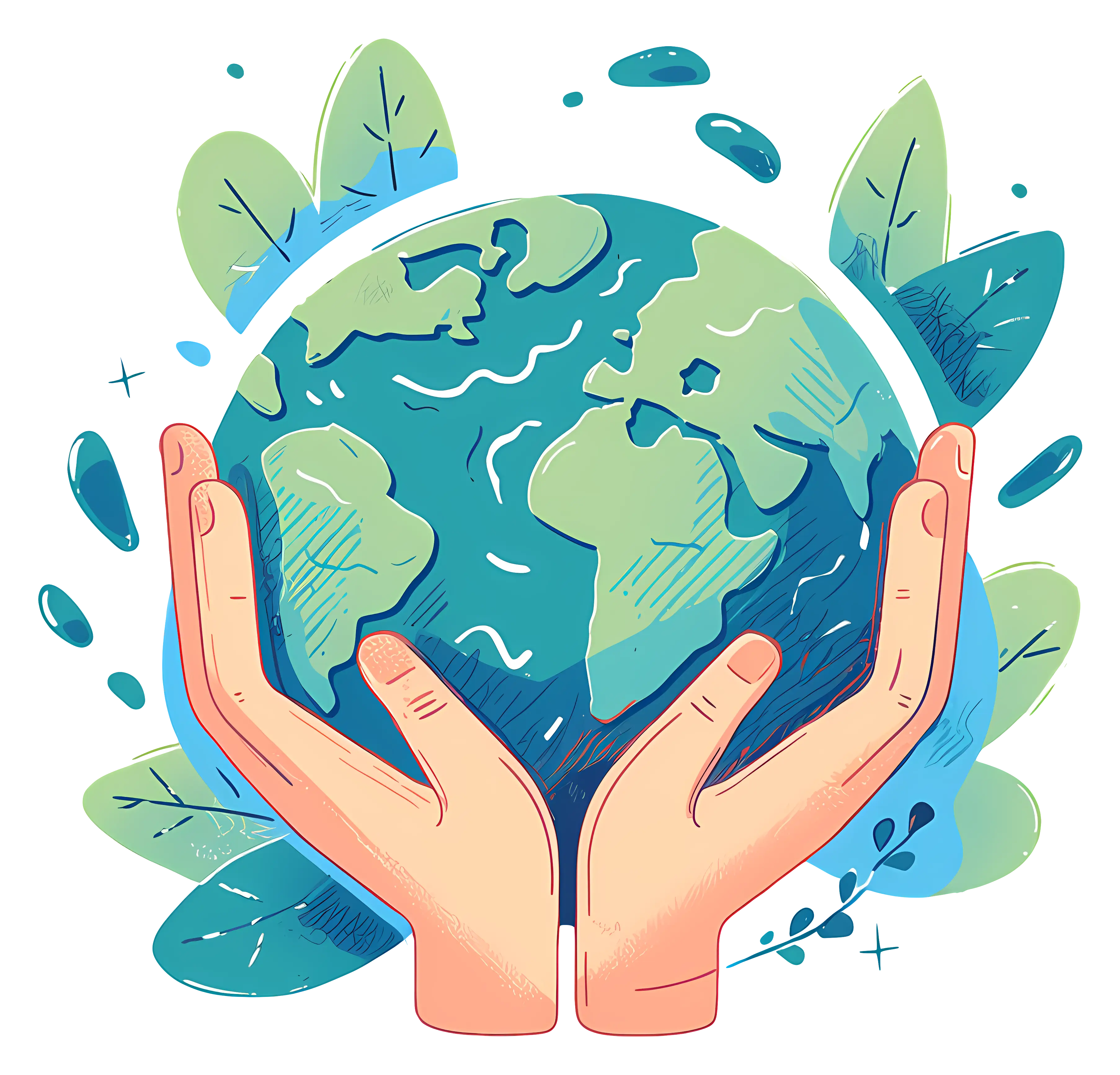 Earth in Hands for Earth Day