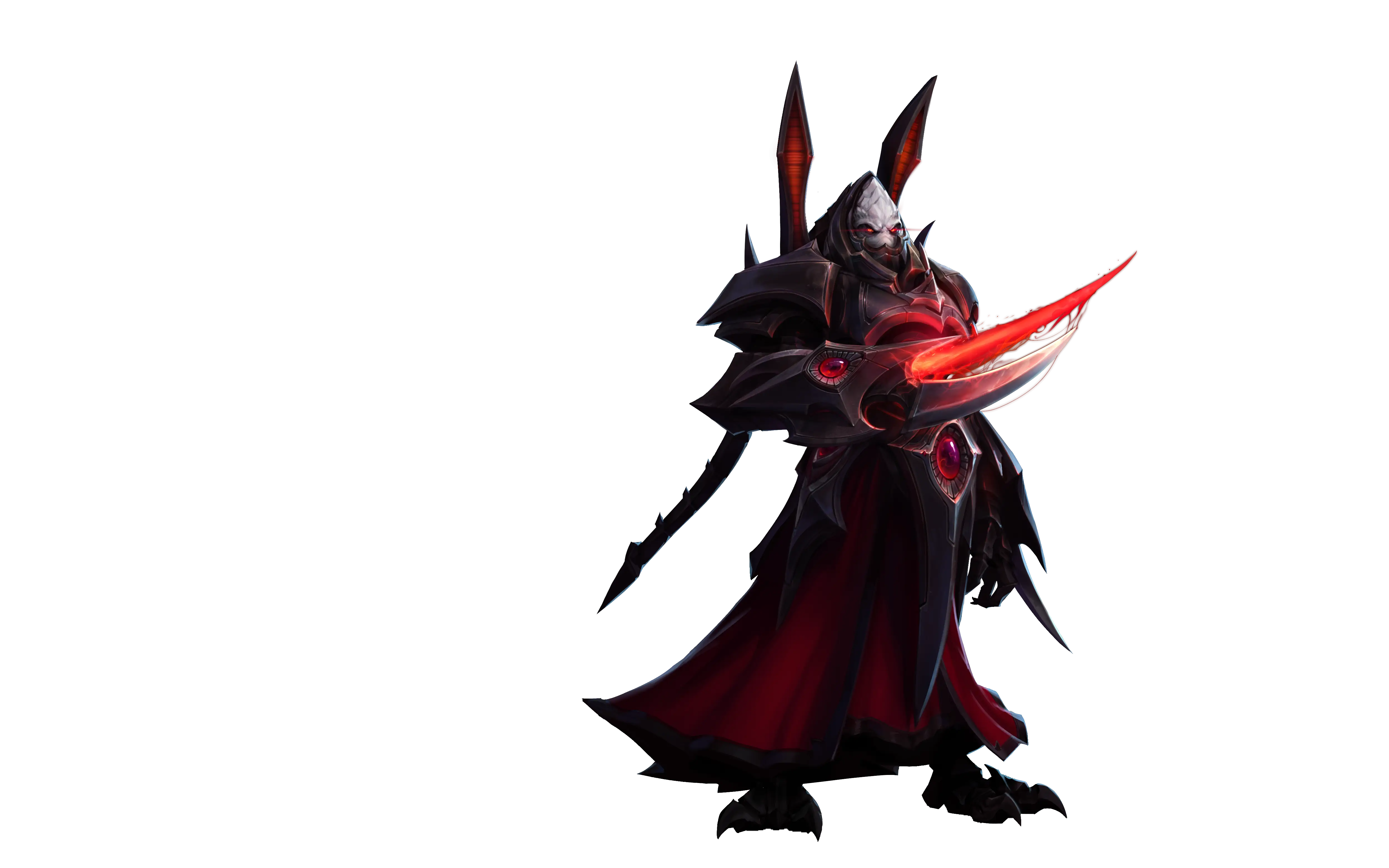 Dark Knight with Fiery Sword