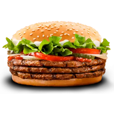 Layered Burger with Lettuce and Tomatoes