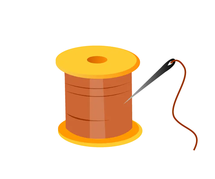 Thread Spool with Needle for Sewing