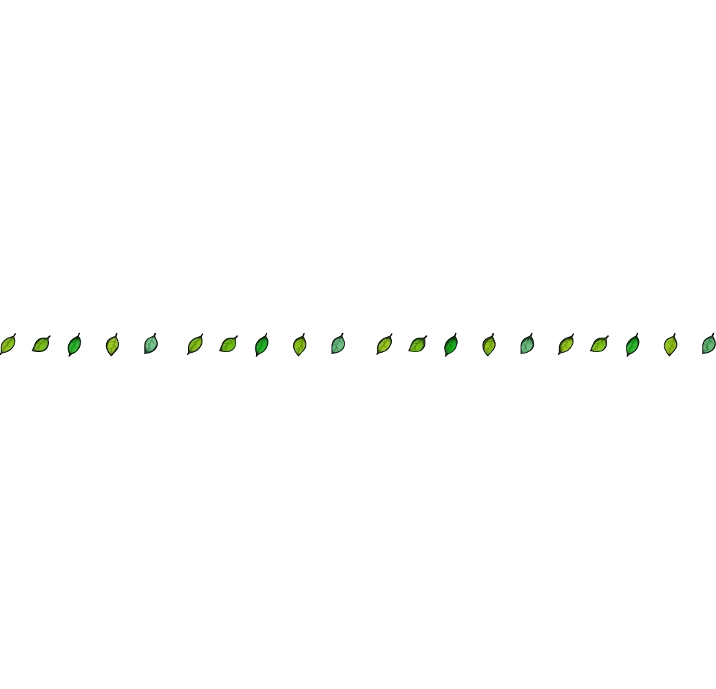 Minimalist Green Leaf Border Illustration