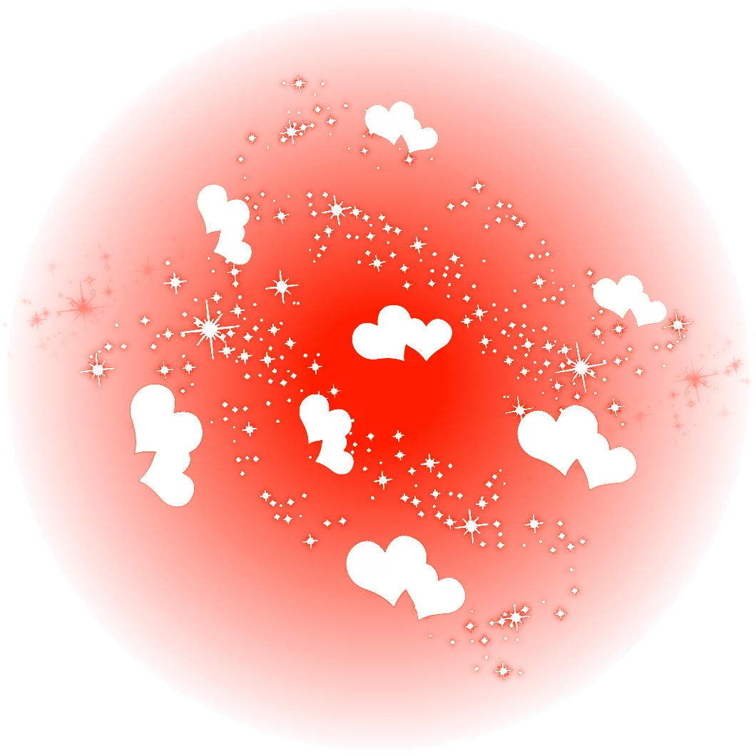 Romantic Hearts and Sparkles Abstract Art