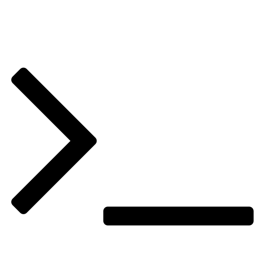 Command Prompt Symbol in Black