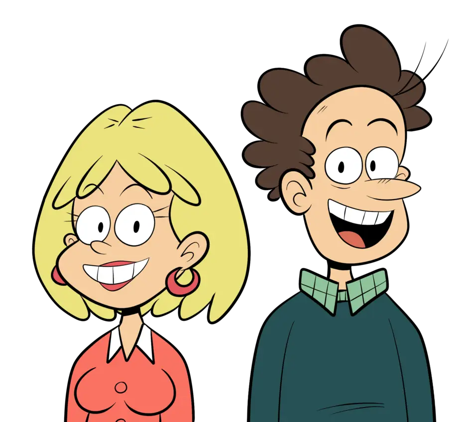 Smiling Cartoon Couple