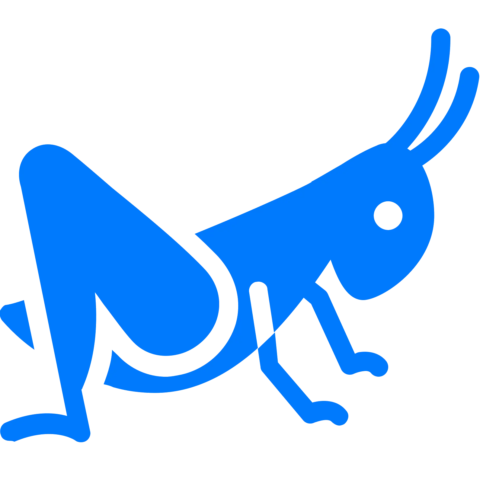 Blue Grasshopper Symbol