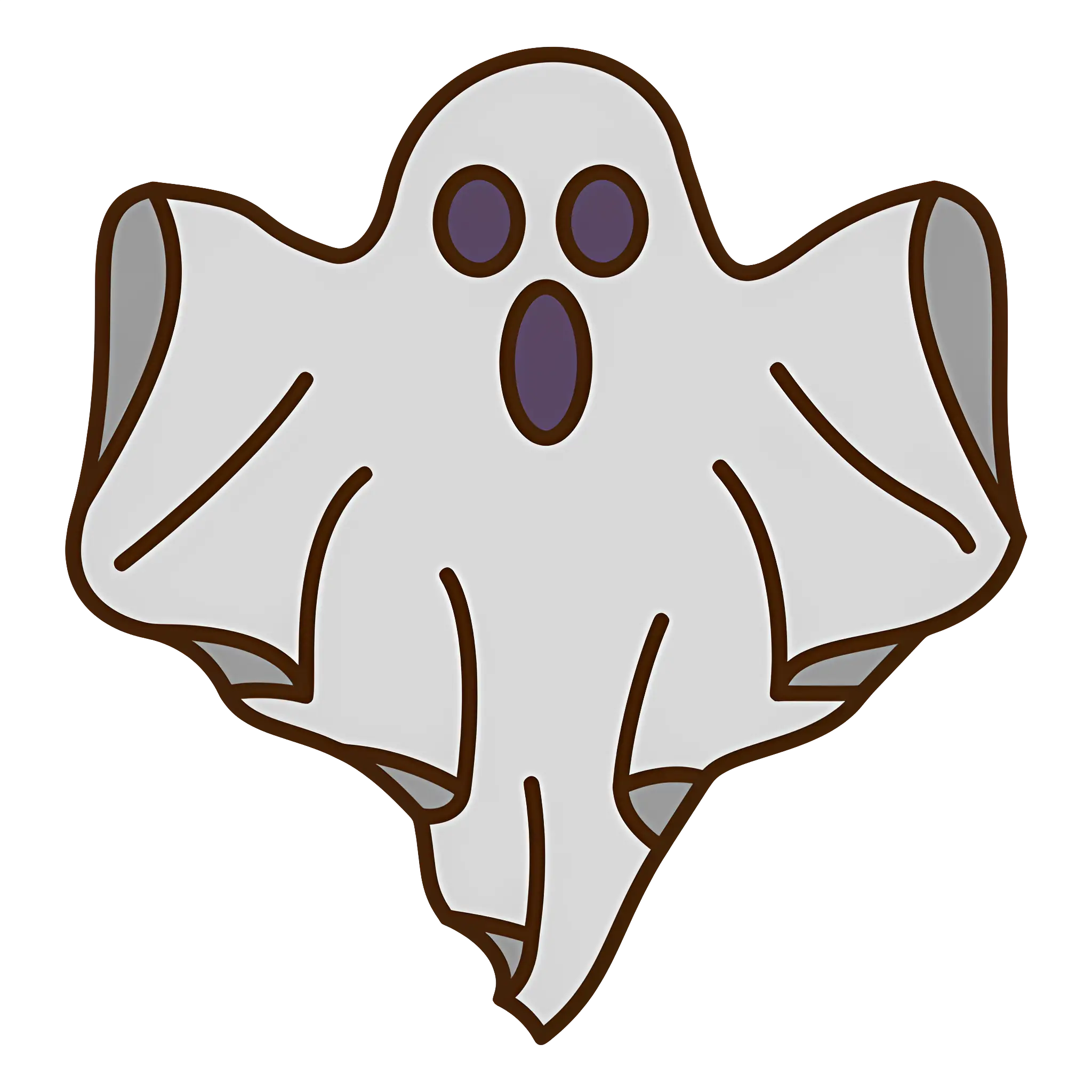 Flying Ghost Cartoon Illustration