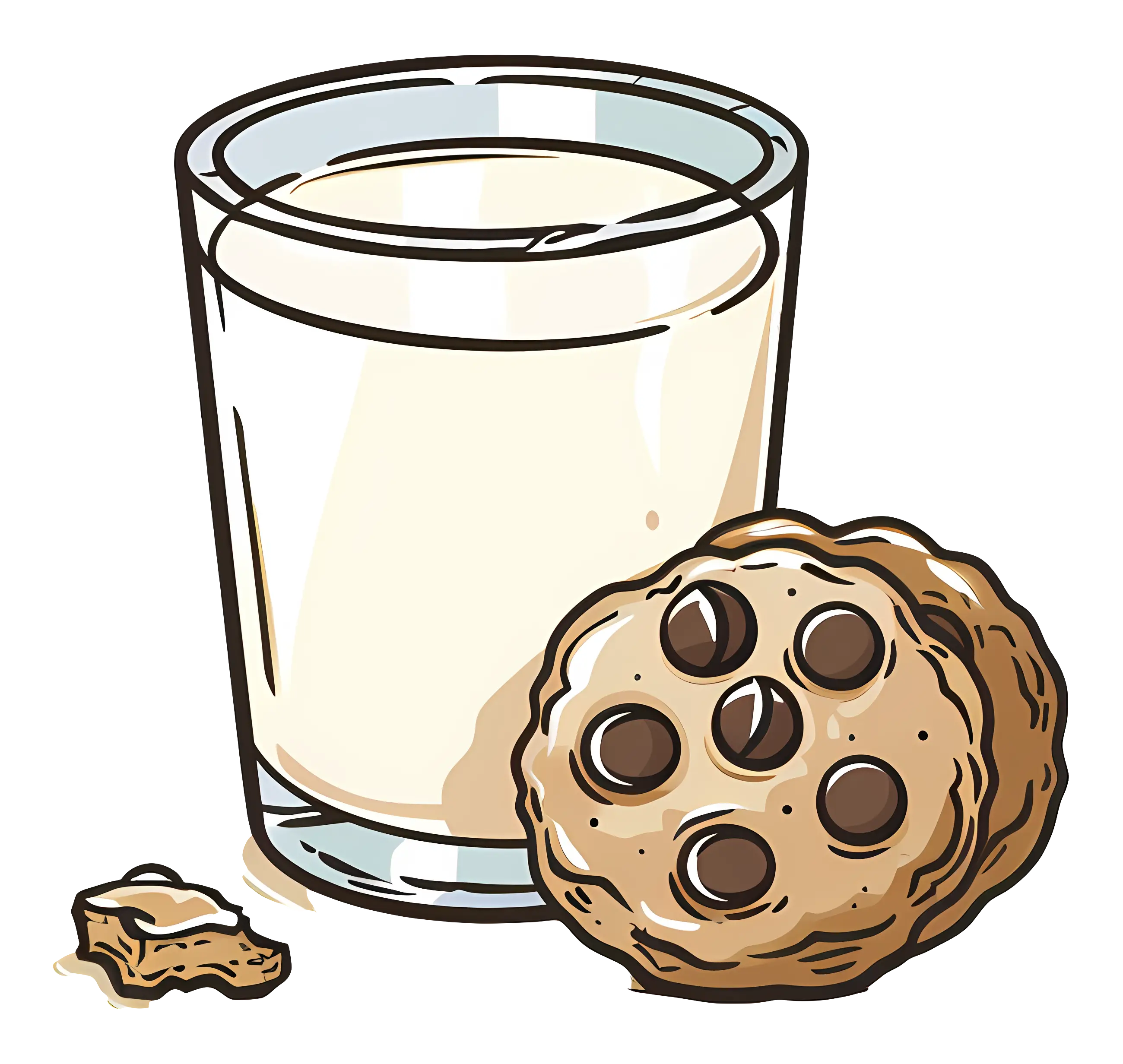 Glass of Milk and Cookies