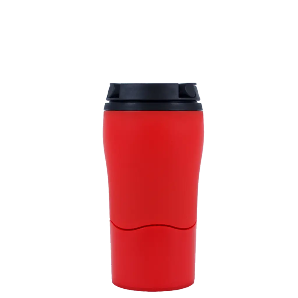 Stylish Red Travel Mug with Black Lid
