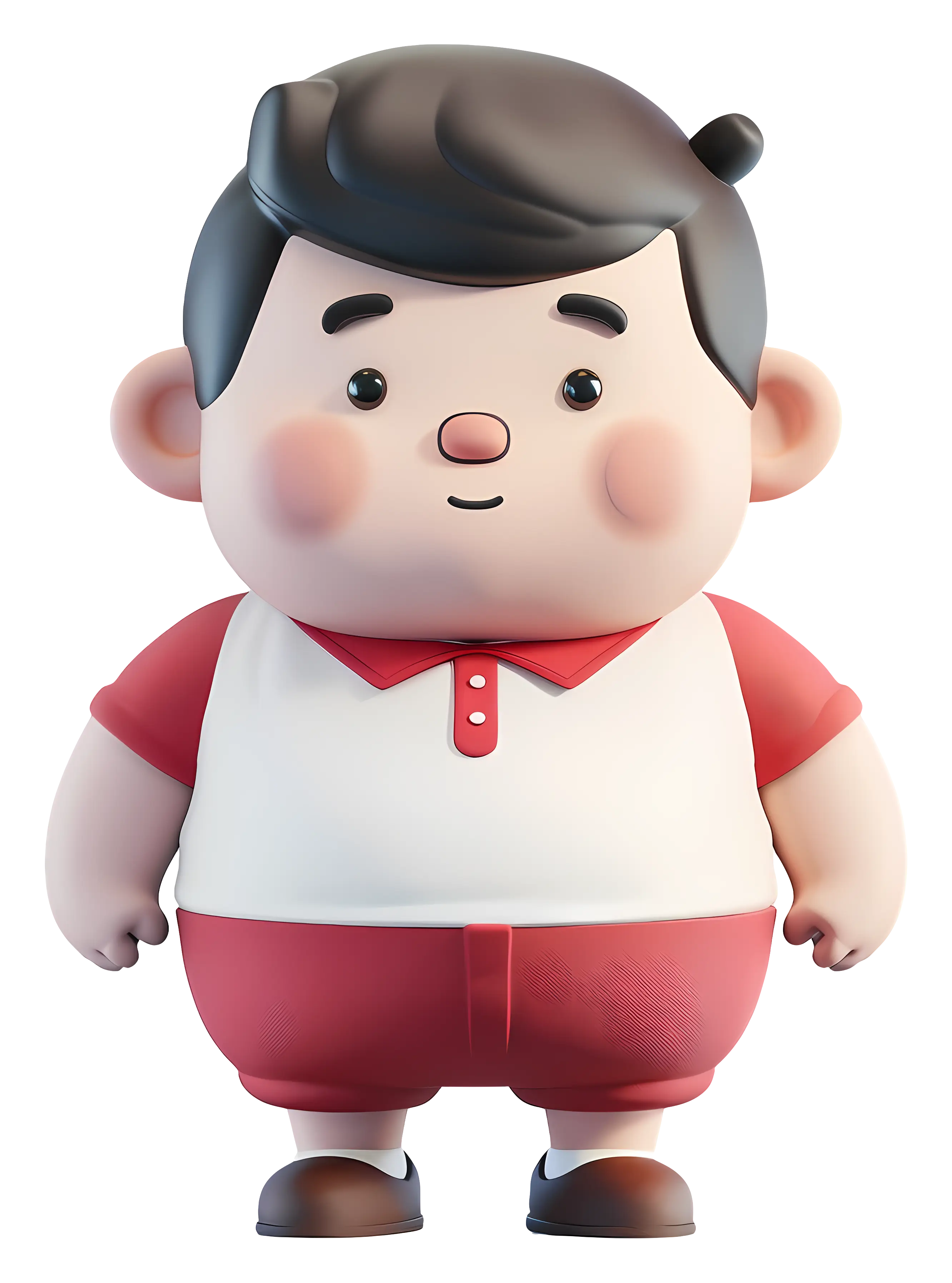 Red and White Cute Character