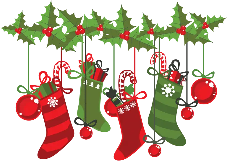 Festive Christmas Stockings Decoration