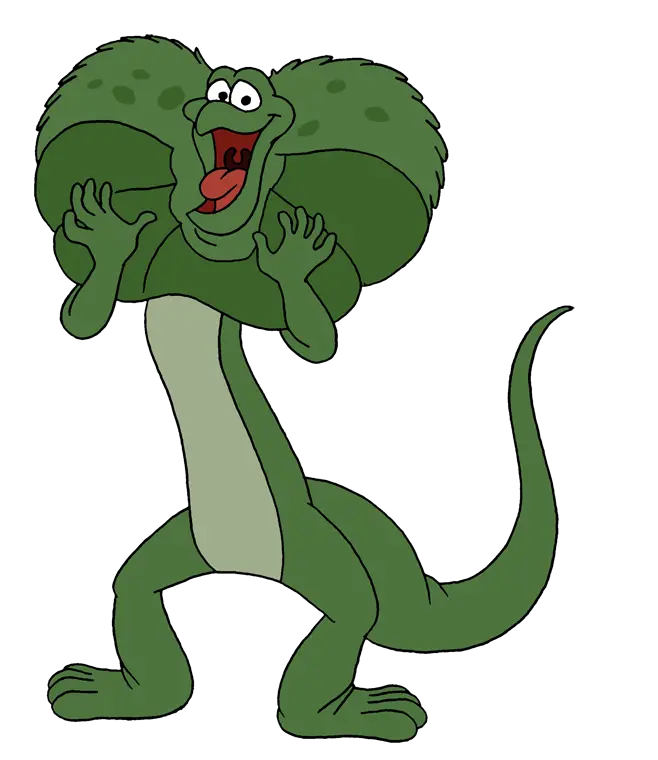 Funny Green Cartoon Dragon