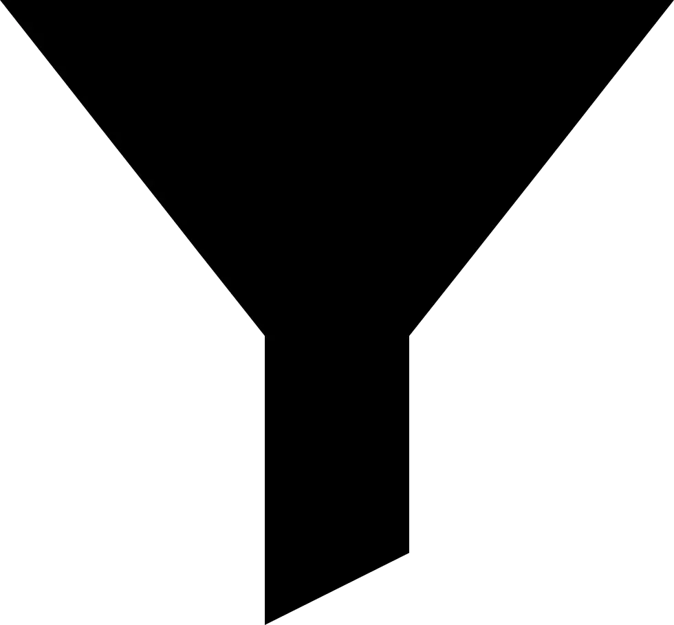 Black Funnel Silhouette Icon