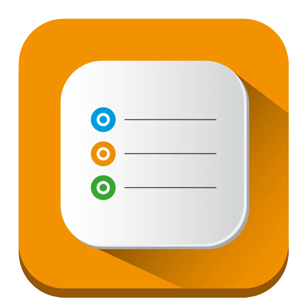 Checklist Icon with Orange Background