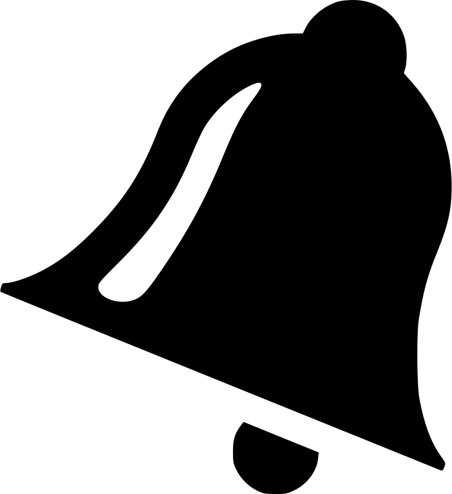 Black Bell Icon for Notifications