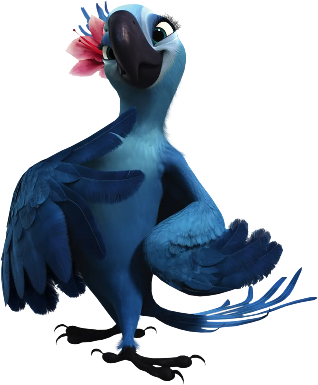 Blue Bird with Flower