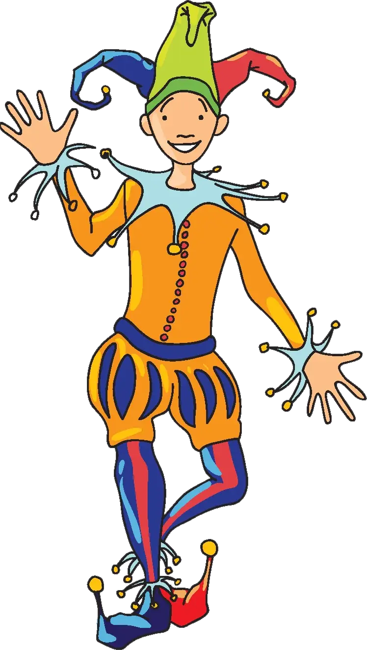 Colorful Jester in Costume